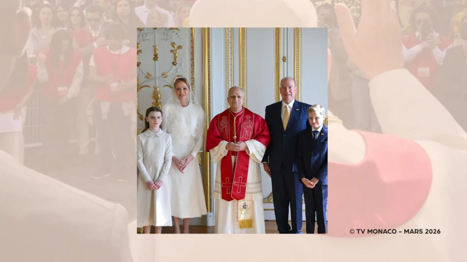 Le pape Léon XIV à Monaco with the prince Albert II
